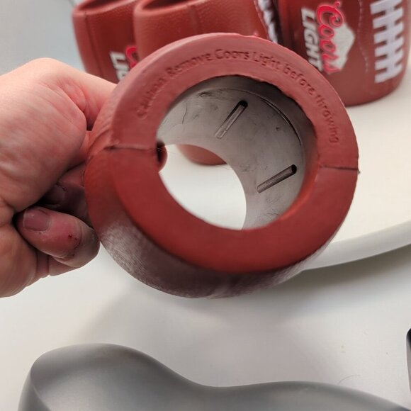 COORS LIGHT NFL Football Foam Rubber Beer KOOZEE CANADIAN PROMO X6 Cozy Man Cave - Picture 3 of 4